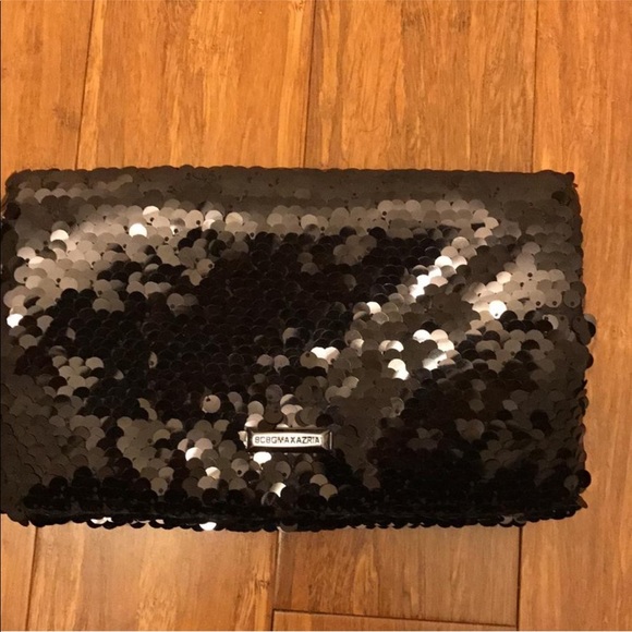 BCBGMaxAzria sequins black clutch - Picture 4 of 8