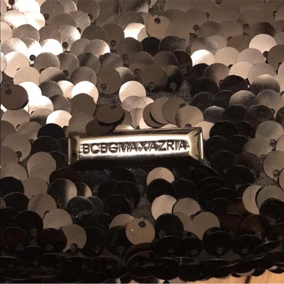 BCBGMaxAzria sequins black clutch - Picture 6 of 8