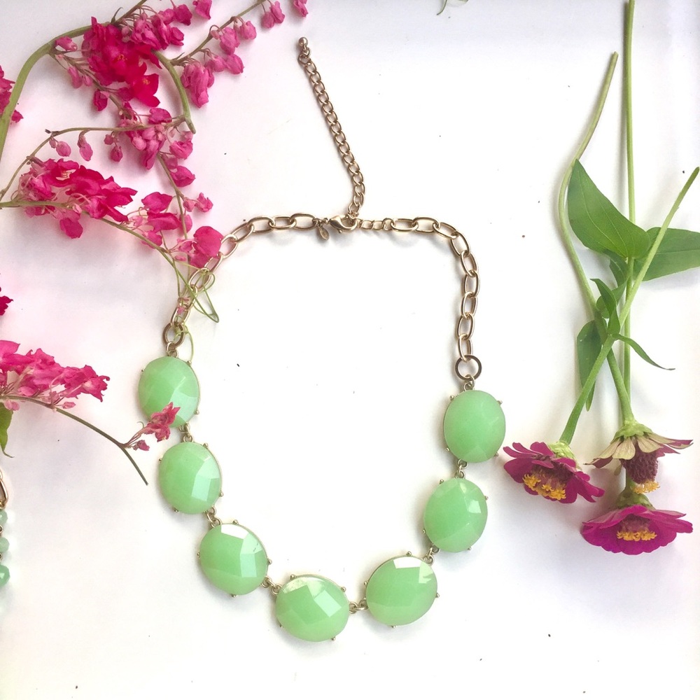 Mint Statement Set- Necklace & Bracelet - image 3