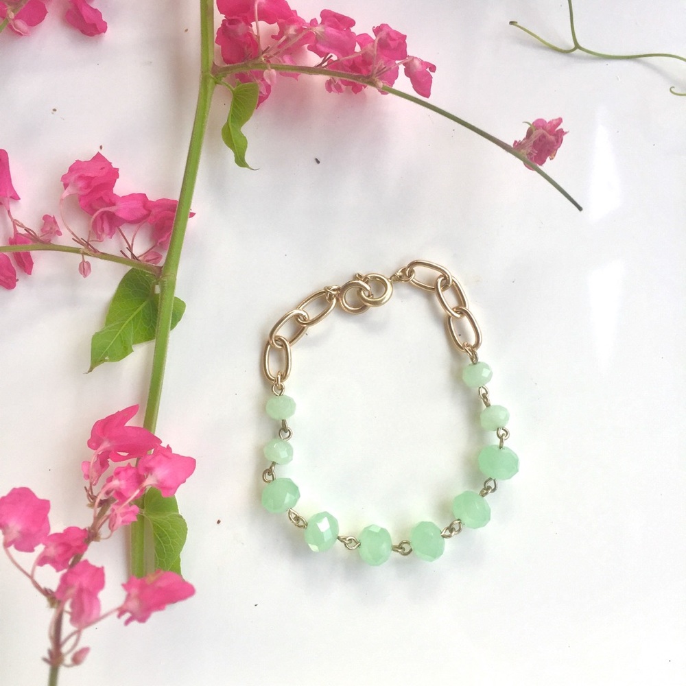 Mint Statement Set- Necklace & Bracelet - image 4