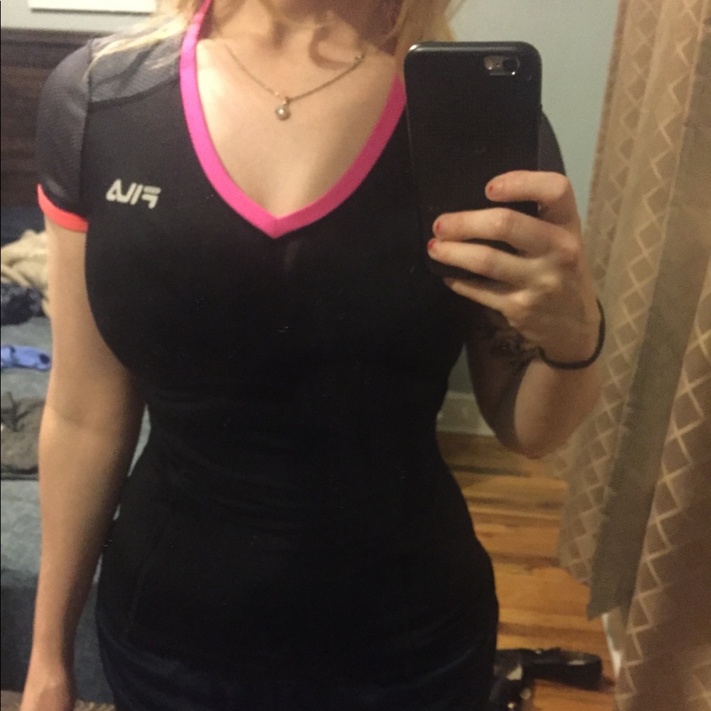 Fila Short Sleeve Mesh Workout Tee!