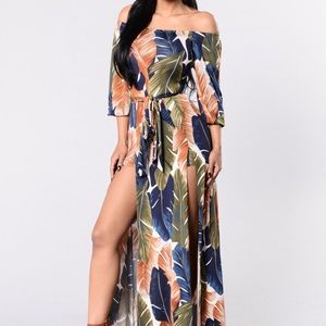 Fashion Nova Off The Shoulder “Night Moves Dress”