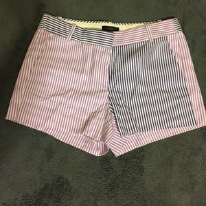 Multi color purple striped shorts