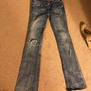 Miss Me Jeans. Rip in crotch