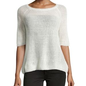525 America Ivory Wool Blend Soft Knit Sweater
