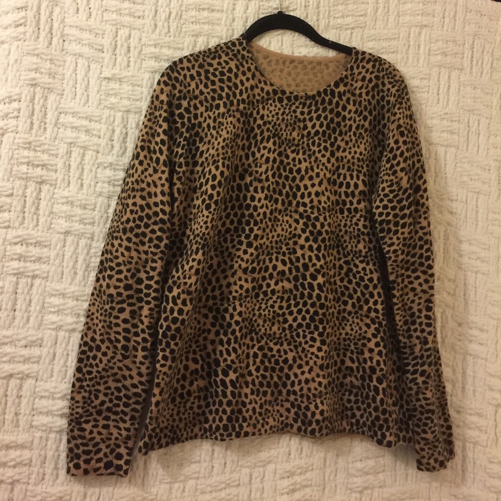 Vintage Animal Print Wool Top