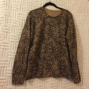 Vintage Animal Print Wool Top