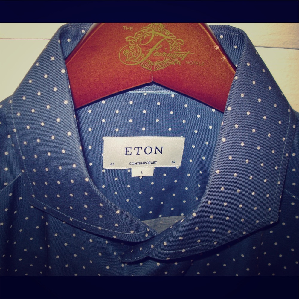 ETON Contemporary Fit Dots Twill 16 41