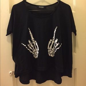 Skeleton Hands Boxy Tee