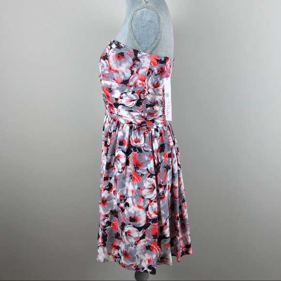 {Parker} Melrose Silk Strapless Floral-Print Dress - Picture 6 of 8