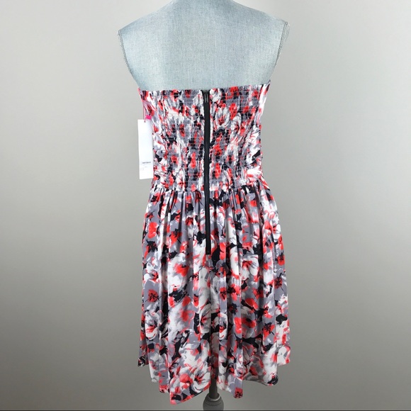 {Parker} Melrose Silk Strapless Floral-Print Dress - Picture 7 of 8