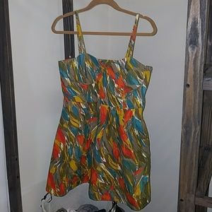 DONATED Watercolor bustier dress