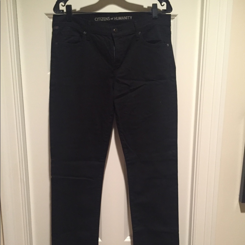 Citizens of Humanity Straight Leg Black Jeans