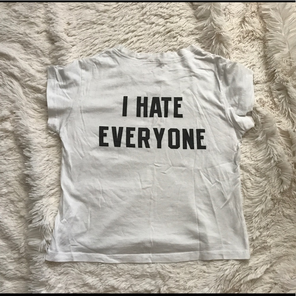 Brandy Melville I Hate Everyone Tee