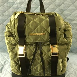 NEW Steve Madden Quilted Olive Green Backpack NEW Steve Madden Quilted Olive Green Backpack