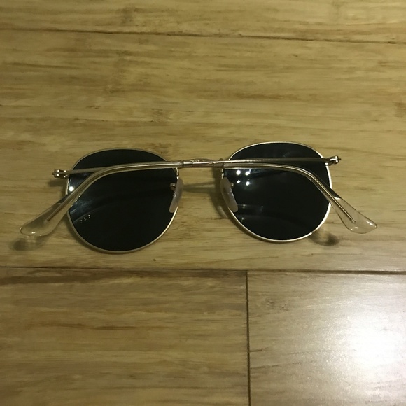 Ray-Ban Gold Metal Sunglasses Circular Green Lense - Picture 4 of 5