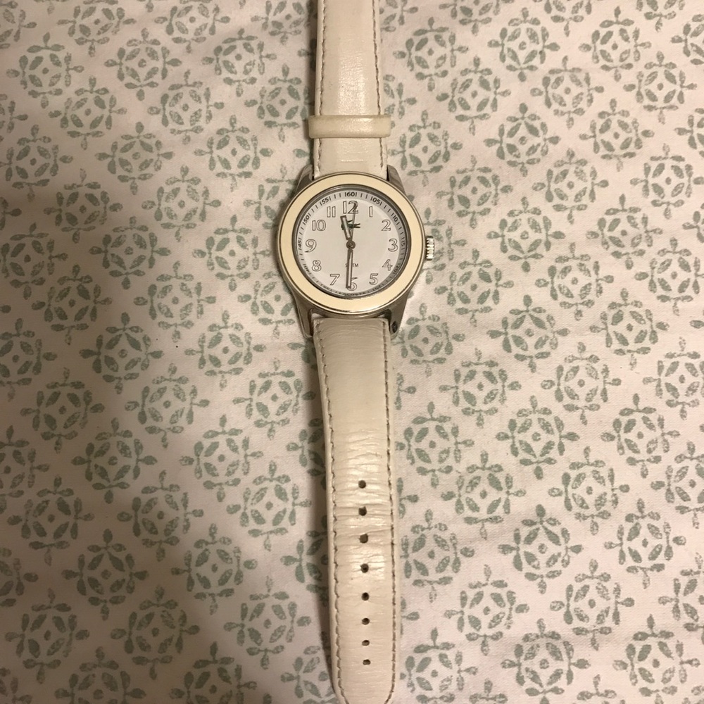 White Leather Lacoste Watch 🐊