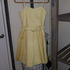 DONATED Yellow 50s dress with removable straps