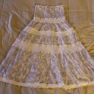 Victoria's Secret strapless smocked dress XS