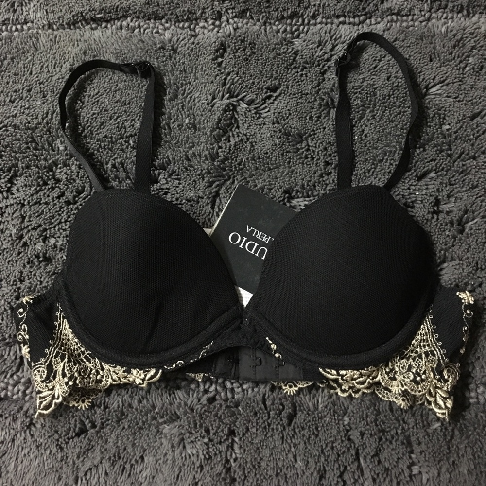 La Perla Studio Mesh Black & Gold Bra
