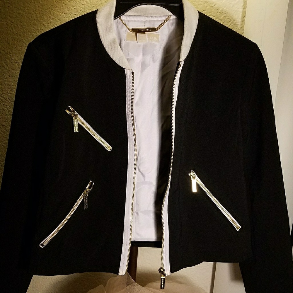 Black Michael Kors Blazer with Gold trim