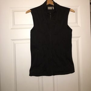 Athleta black zip up vest