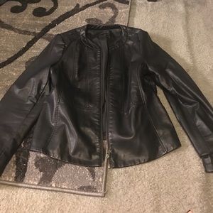 The Limited "Leather" Peplum Jacket