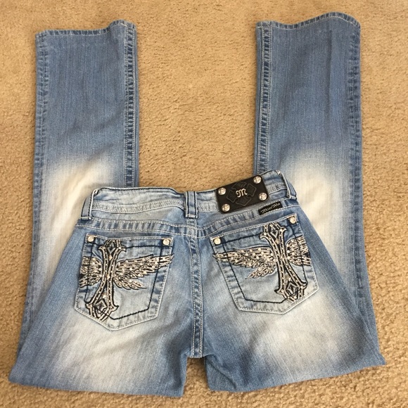 Miss Me Denim - 🍄Miss Me Flying cross BOHO bootcut jeans sz 27