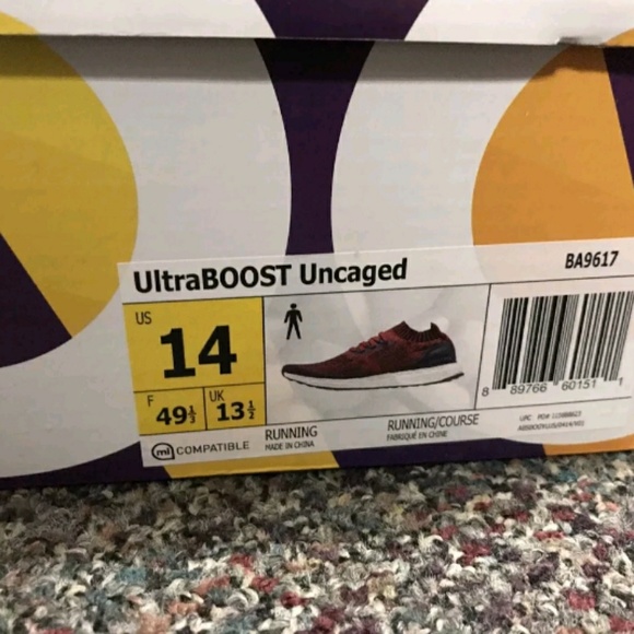 Adidas Ultra Boost Uncaged Mystery red sz 14 - Picture 6 of 7