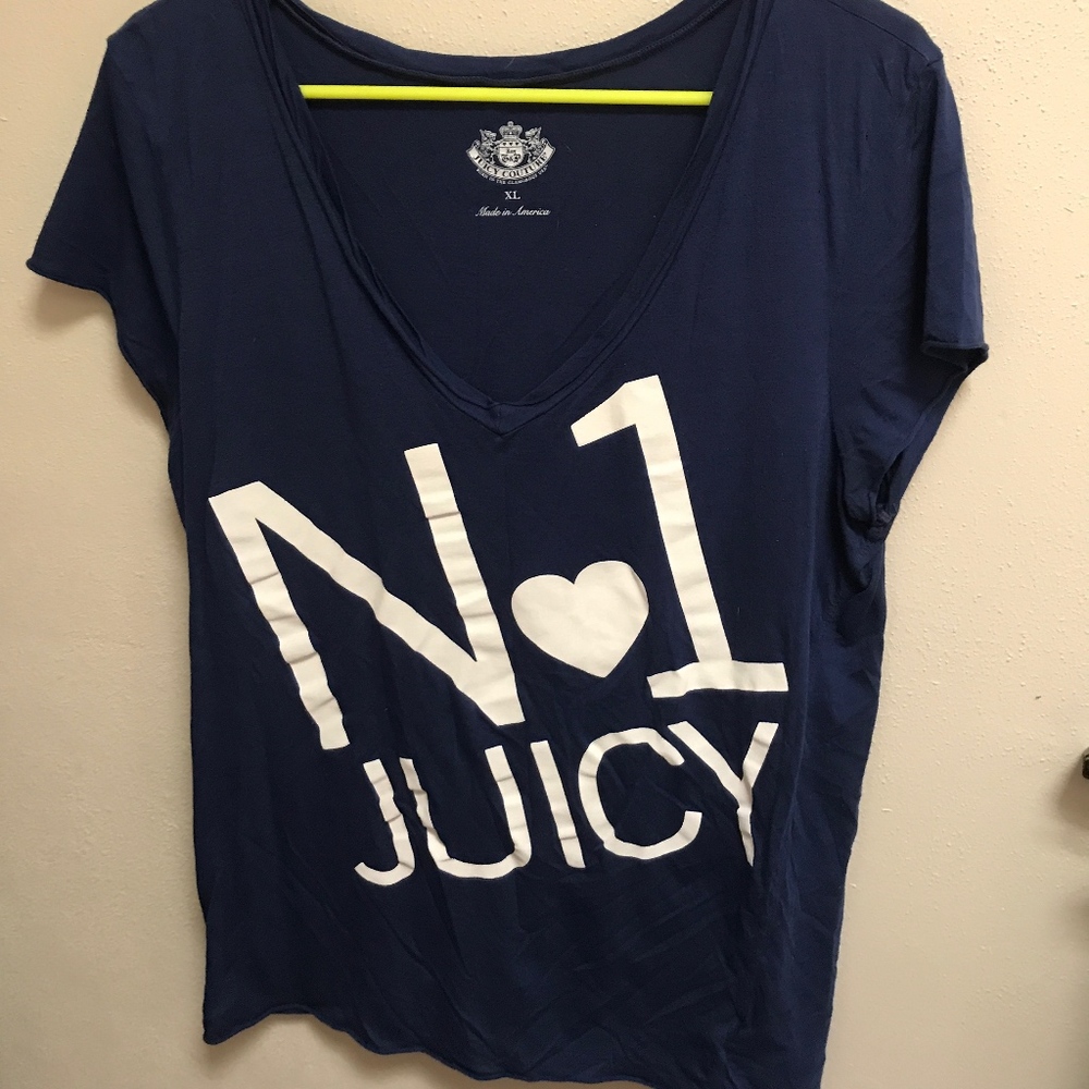 Made in America! Juicy Couture No1 Juicy print tee