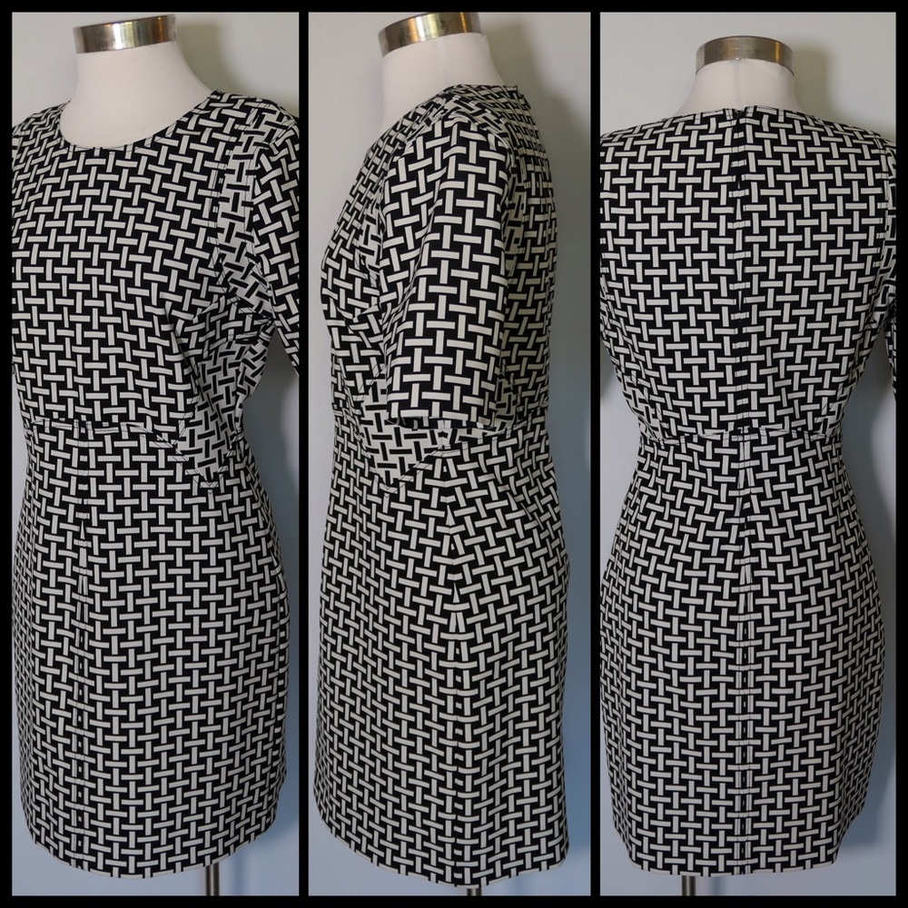 DVF Short Sleeve Woven Sheath Dress
