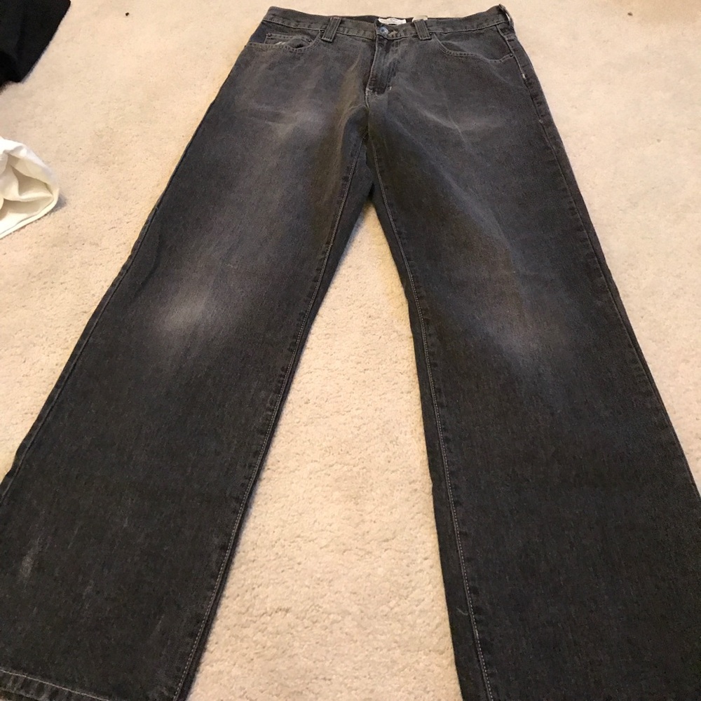 Gently worn charcoal denim