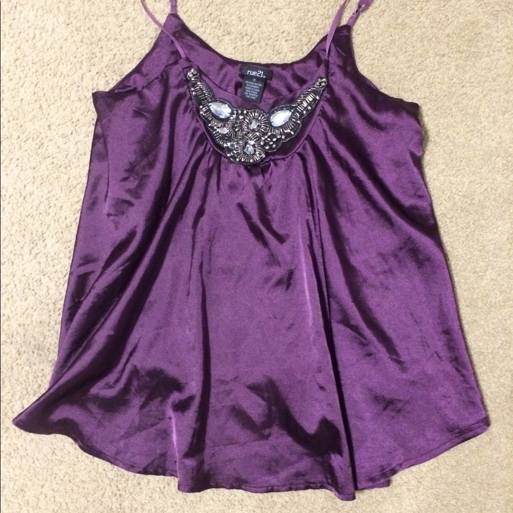 Royal purple Rue 21 Embellished Camisole