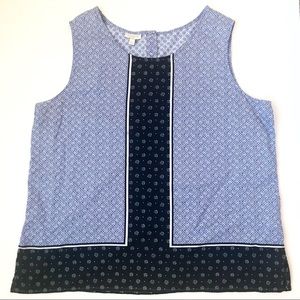 Talbots LARGE Work top Sleeveless Cotton Geometric Talbots LARGE Work top Sleeveless Cotton Geometric