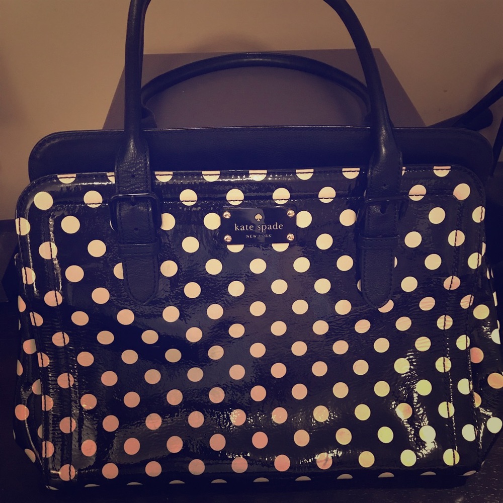 Kate Spade Patent Polka Dot Tote