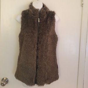 Confess Faux Fur Brown Vest