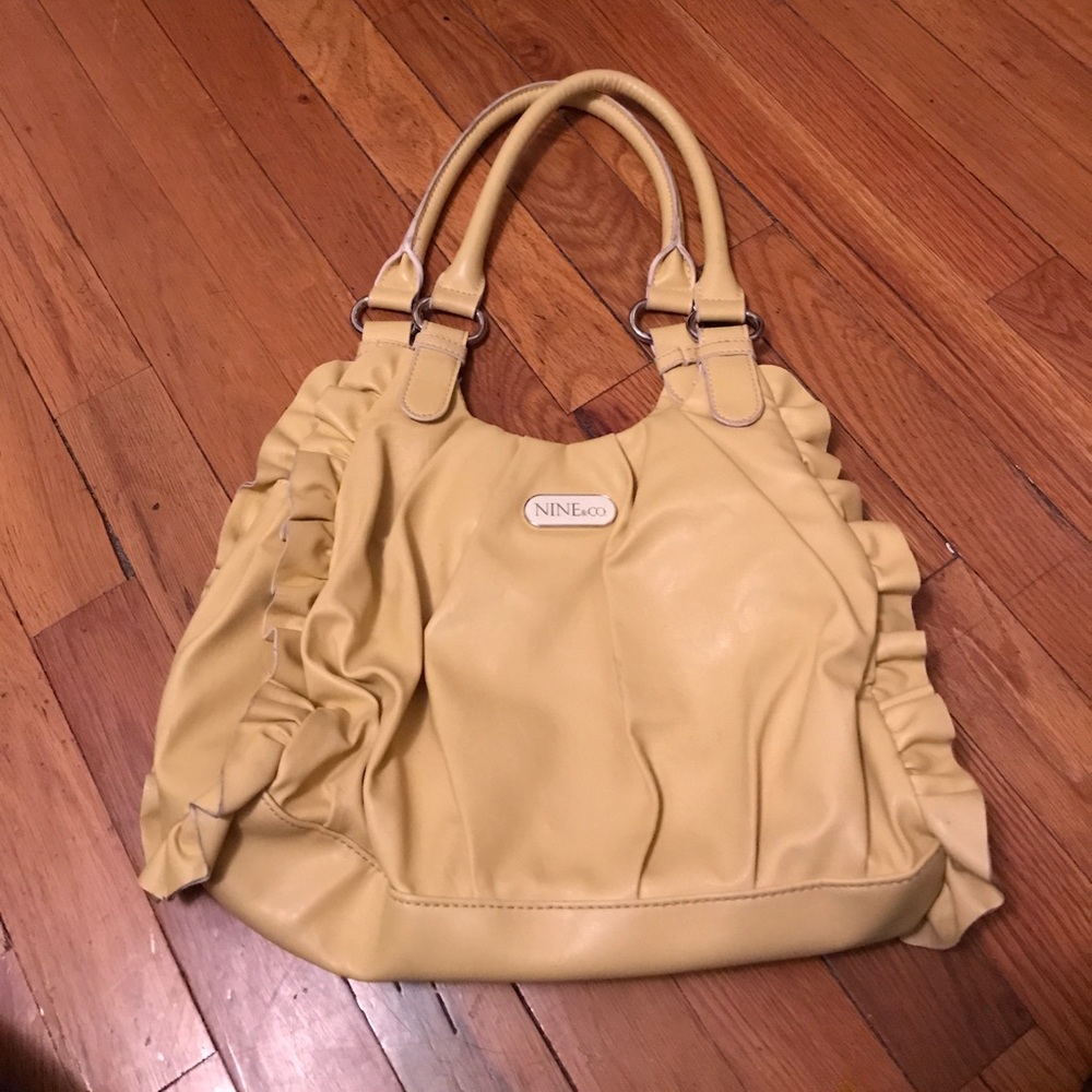 Adorable Yellow Ruffle NINE & CO Purse