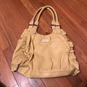 Adorable Yellow Ruffle NINE & CO Purse