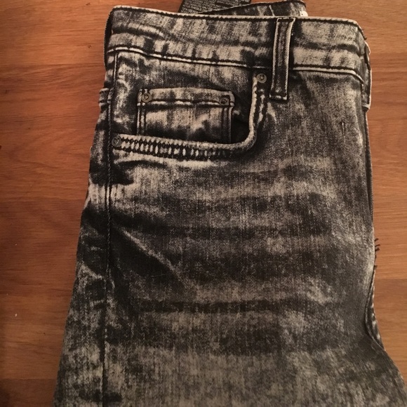 black white washed jeans