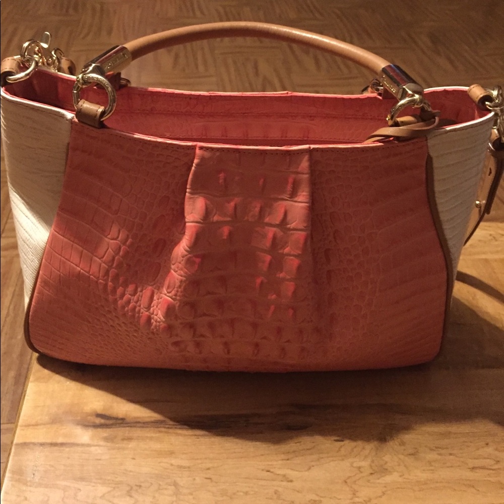 Brahmin purse, Coral/Cream