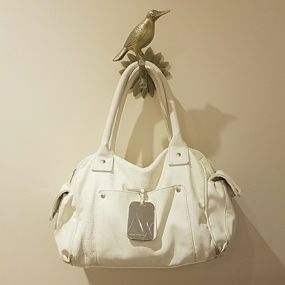 Armani Exchange White Purse