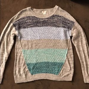 Lovely Mossimo sweater! Gray, Teal and Blue!