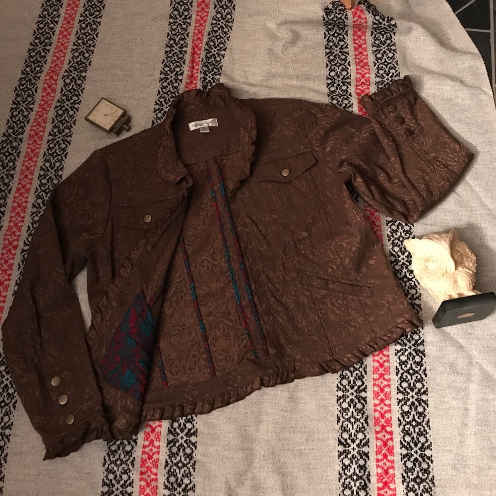 Coldwater Creek jacket petite small brown