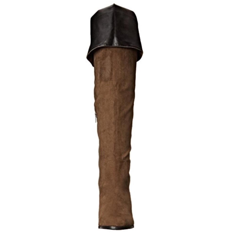 Optional Fold Cuffed Over The Knee Slouch Boots - Picture 3 of 4