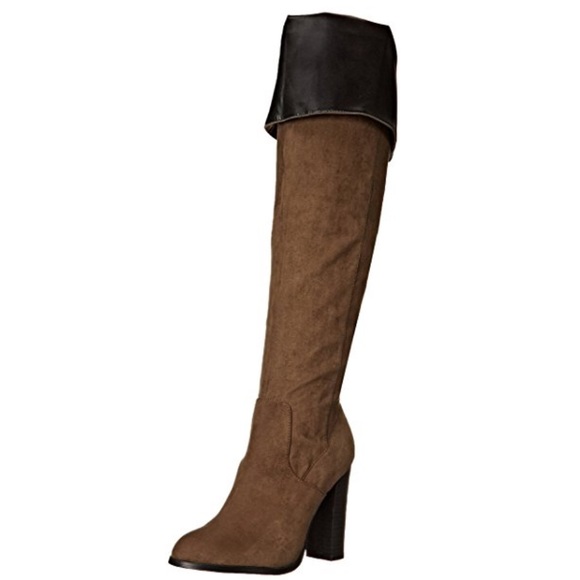 Optional Fold Cuffed Over The Knee Slouch Boots - Picture 2 of 4
