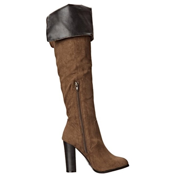 Optional Fold Cuffed Over The Knee Slouch Boots - Picture 4 of 4