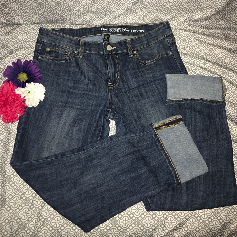 Gap straight cuff denim capris