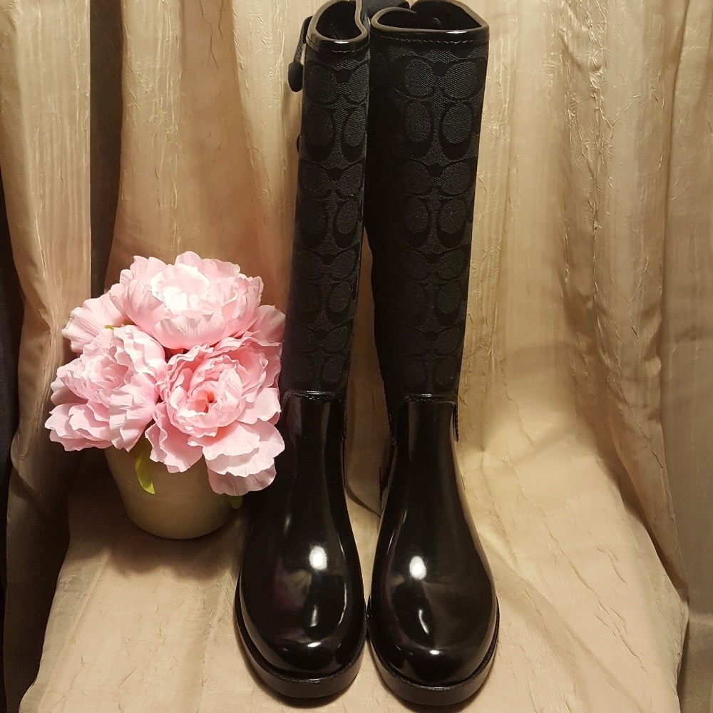Coach rain Boots/Black