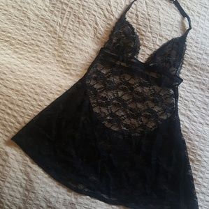 Victoria's Secret Halter All Over Lace Lingerie M