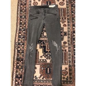 Rag & Bone charcoal distress jeans